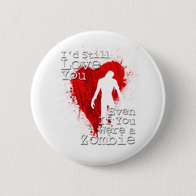 Badge Rond 5 Cm Amour de zombi (Devant)