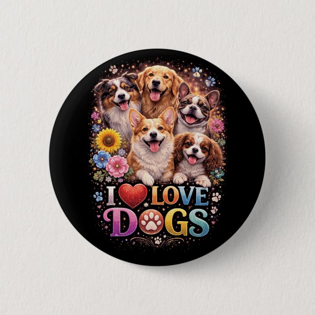 Badge Rond 5 Cm Amour Déchaîné (Devant)