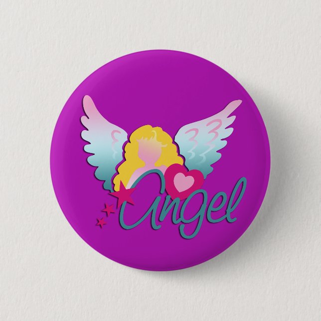 Badge Rond 5 Cm Amour des Anges (Devant)