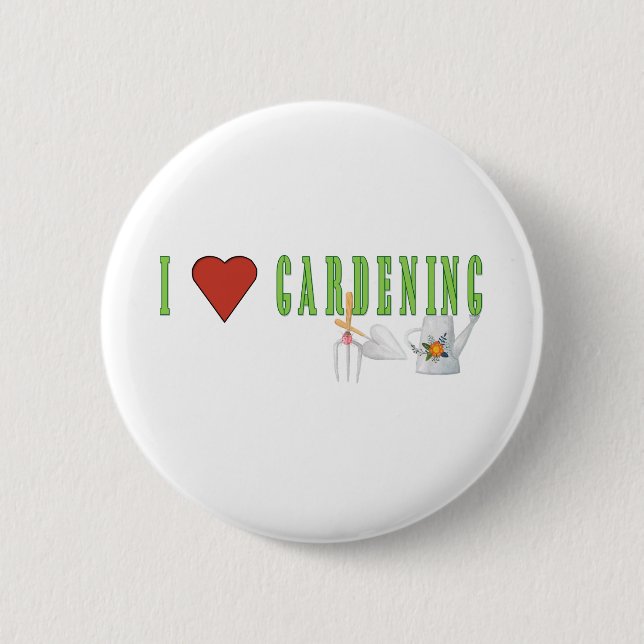 Badge Rond 5 Cm Amour du jardinage (Devant)