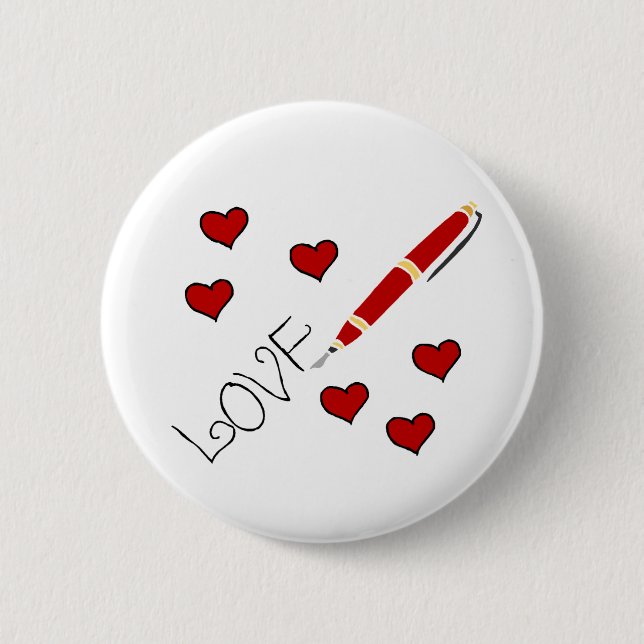 Badge Rond 5 Cm Amour (écriture) (Devant)