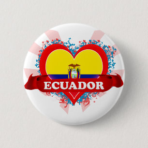 Badge Rond 5 Cm Amour Equateur du cru I