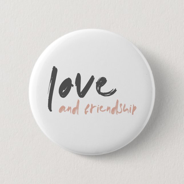 Badge Rond 5 Cm Amour et amitié | Modern Forever Friend Bestie (Devant)