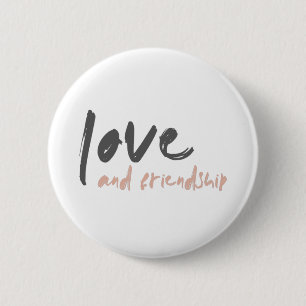 Badge Rond 5 Cm Amour et amitié   Modern Forever Friend Bestie