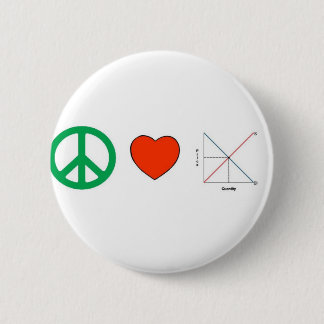 Badge Rond 5 Cm Amour et économie de paix