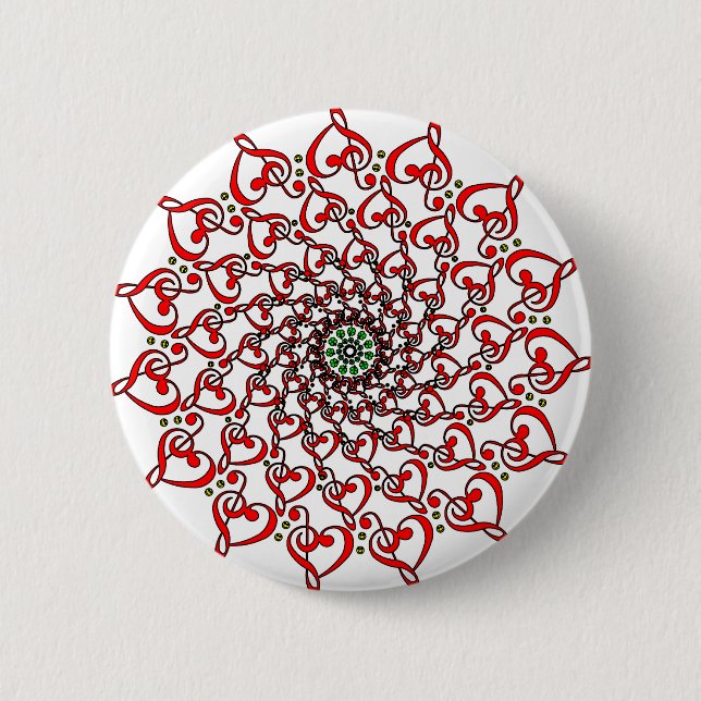 Badge Rond 5 Cm Amour et musique (Devant)