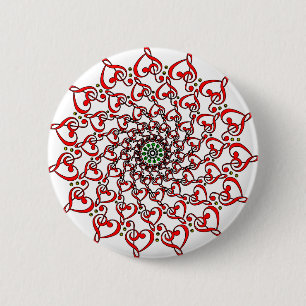Badge Rond 5 Cm Amour et musique