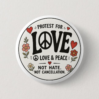 Badge Rond 5 Cm Amour et paix