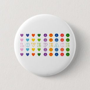 Badge Rond 5 Cm Amour et Paix (02)
