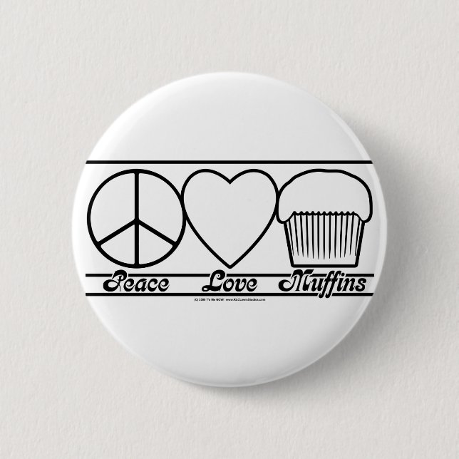 Badge Rond 5 Cm Amour et petits pains de paix (Devant)