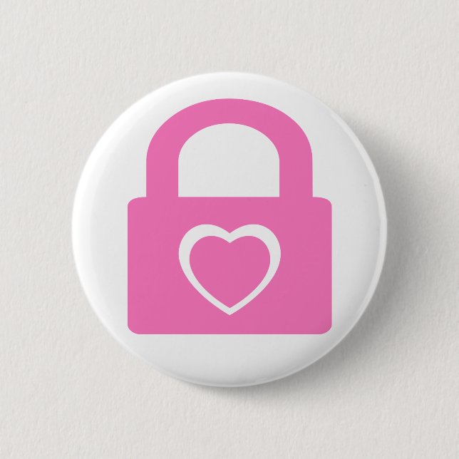 Badge Rond 5 Cm amour fermé. (Devant)