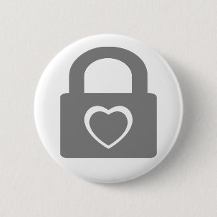 Badge Rond 5 Cm amour fermé.