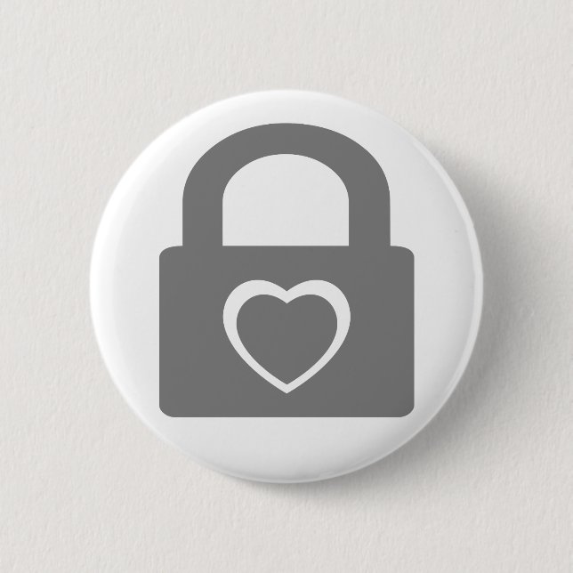 Badge Rond 5 Cm amour fermé. (Devant)