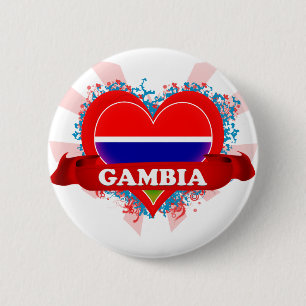 Badge Rond 5 Cm Amour Gambie du cru I