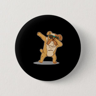 Badge Rond 5 Cm Amour I Dabbing English Buldog