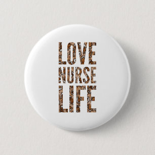 Badge Rond 5 Cm Amour infirmière vie