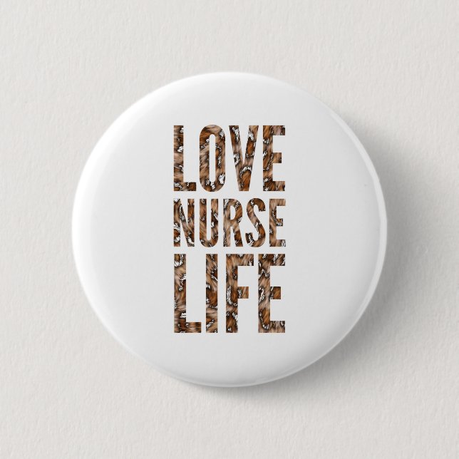 Badge Rond 5 Cm Amour infirmière vie (Devant)