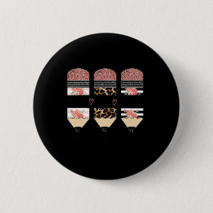 Badge Rond 5 Cm Amour Inspirer 1ère année Enseignant Crayon