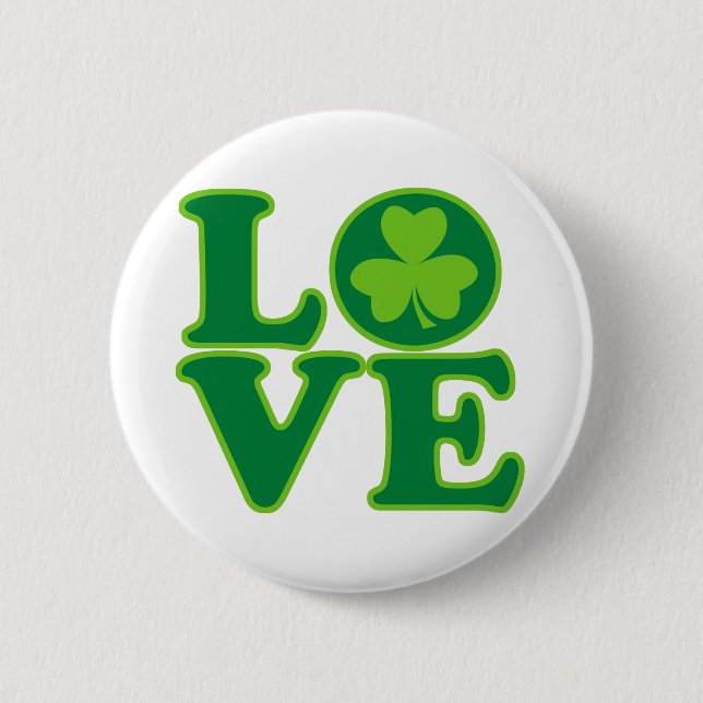 Badge Rond 5 Cm Amour Irlande (Devant)