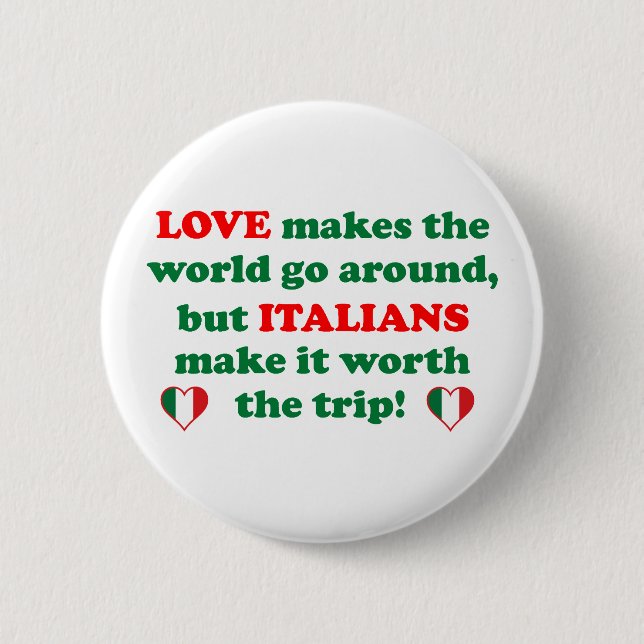 Badge Rond 5 Cm Amour italien (Devant)