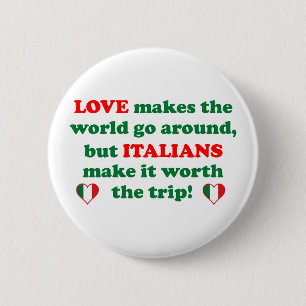 Badge Rond 5 Cm Amour italien
