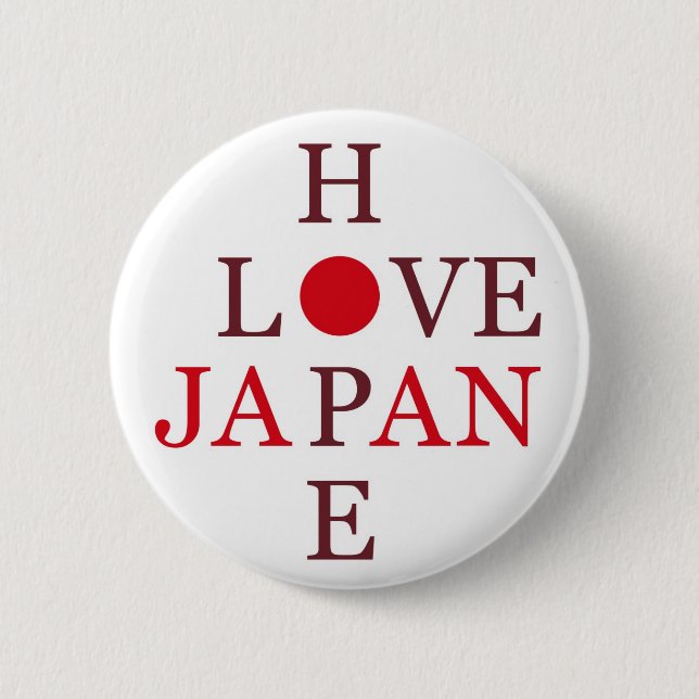 BADGE ROND 5 CM AMOUR JAPON D'ESPOIR (Devant)