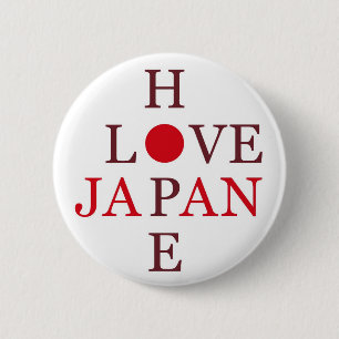 BADGE ROND 5 CM AMOUR JAPON D'ESPOIR