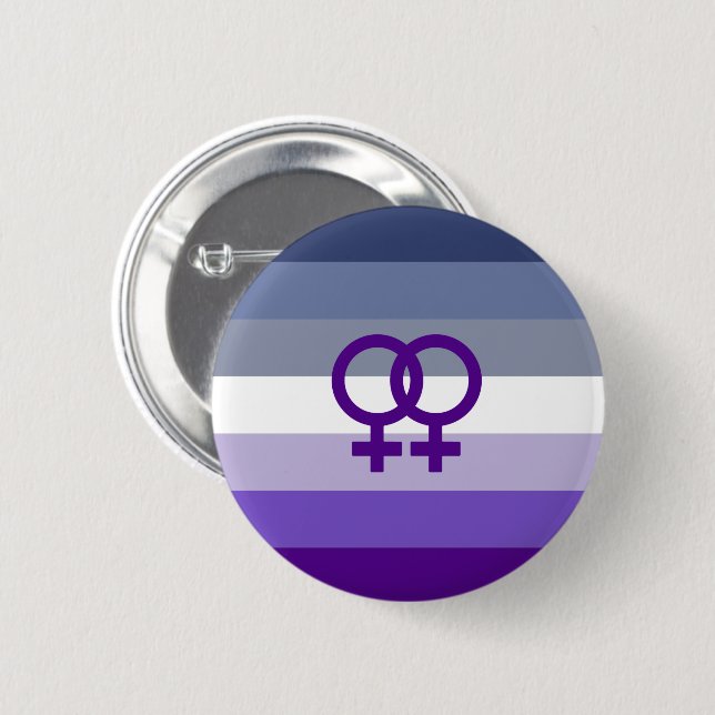 Badge Rond 5 Cm Amour Lesbien Butch Fierté WLW (Devant & derrière)