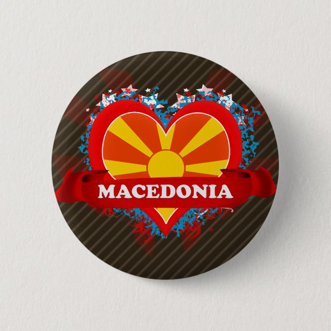 Badge Rond 5 Cm Amour Macédoine du cru I (Devant)