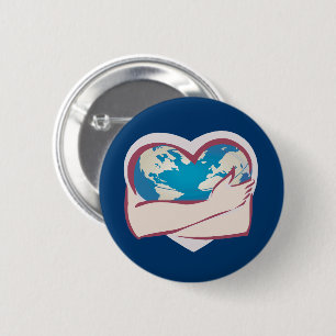 Badge Rond 5 Cm Amour Mère Terre