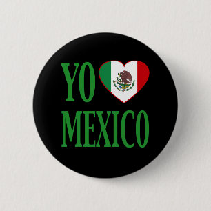 Badge Rond 5 Cm Amour Mexique (amour Mexique de Yo d'I) avec le