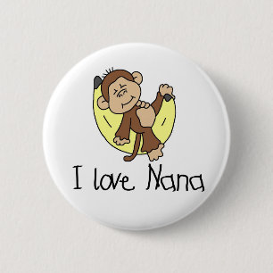 Badge Rond 5 Cm Amour Nana du singe I