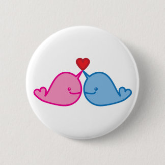 Badge Rond 5 Cm amour narwhal