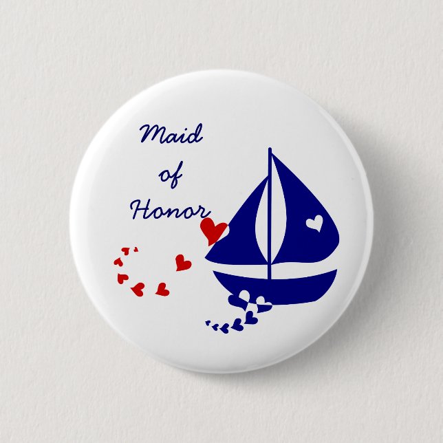 Badge Rond 5 Cm Amour nautique (Devant)