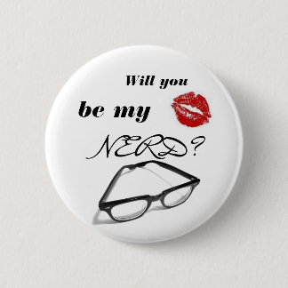 Badge Rond 5 Cm Amour nerd
