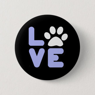 Badge Rond 5 Cm AMOUR - noir/bleu