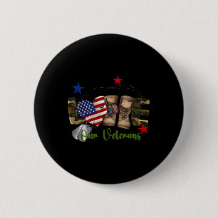 Badge Rond 5 Cm Amour Notre Jour Des Anciens Combattants Fier drap