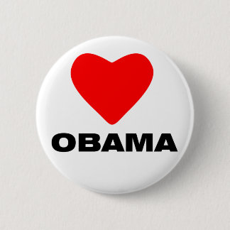 Badge Rond 5 Cm Amour Obama