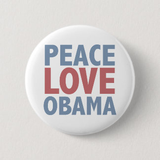 Badge Rond 5 Cm Amour Obama de paix