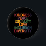 Badge Rond 5 Cm Amour Paix Diversité Inclusion Égalité Black Hist<br><div class="desc">Amour Paix Diversité Inclusion Égalité Histoire des Noirs Mois 1</div>
