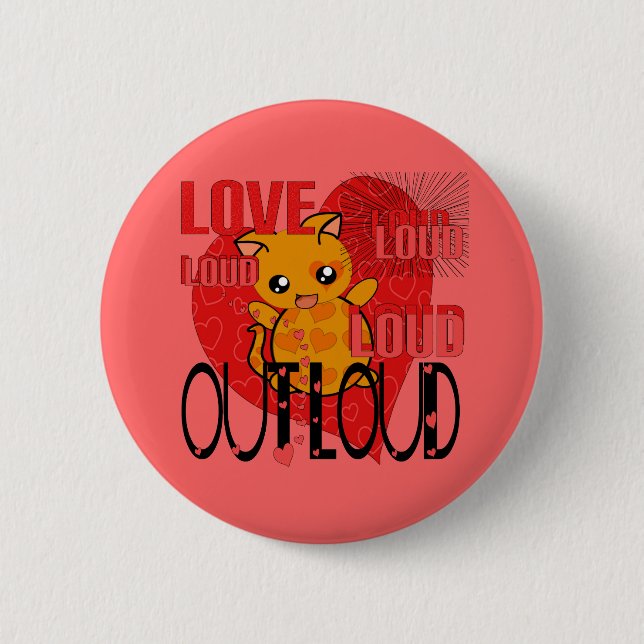 Badge Rond 5 Cm Amour par la force (Devant)