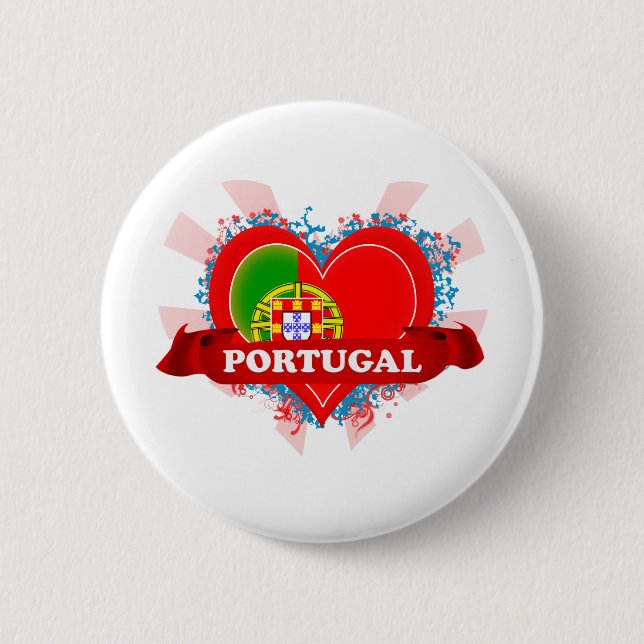 Badge Rond 5 Cm Amour Portugal du cru I (Devant)