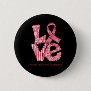 Badge Rond 5 Cm AMOUR Ribbon Cerveau Aneurysme Mois de sensibilisa