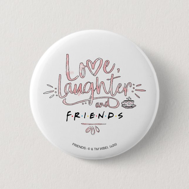 Badge Rond 5 Cm Amour, Rires et AMIS™ (Devant)