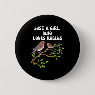 Badge Rond 5 Cm Amour Robins Amoureux des Oiseaux Cadeau Coloré