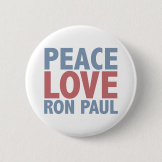 Badge Rond 5 Cm Amour Ron Paul de paix