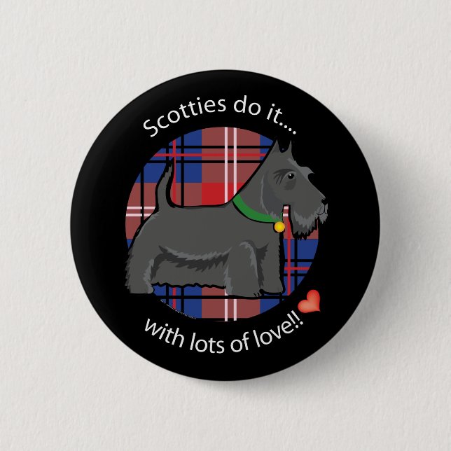 Badge Rond 5 Cm Amour Scotty (Devant)