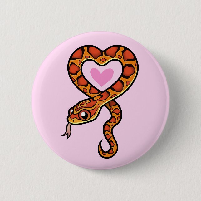 Badge Rond 5 Cm Amour serpent (Devant)