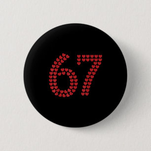 Badge Rond 5 Cm Amour Six Sept Viral 67 Cœurs Saint Valentin Cli