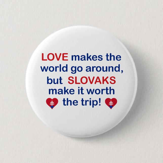 Badge Rond 5 Cm Amour Slovaks (Devant)